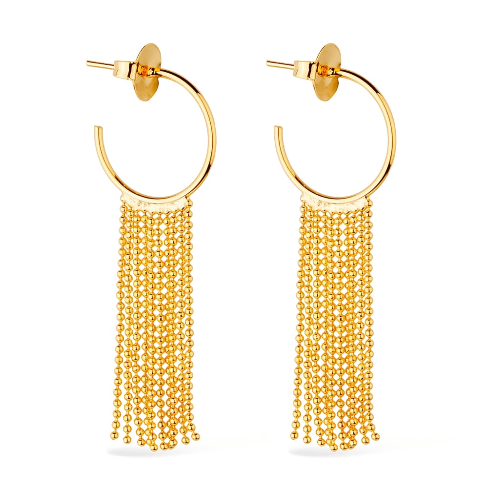 Fringe Hoop Earring in Gold-Single
