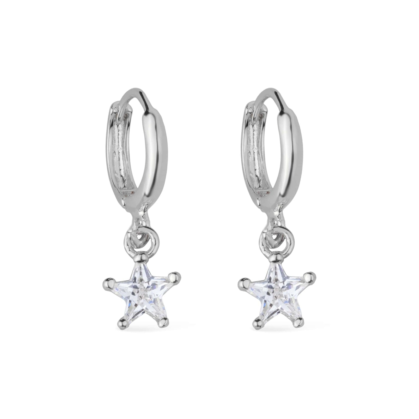Lab-Grown Diamond Star Huggie Earring in Gold_Single