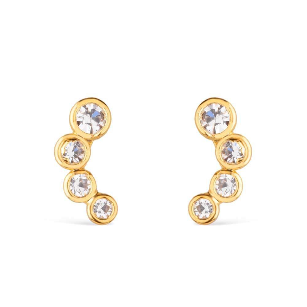 Dots of Light Stud Earring In Gold_Single