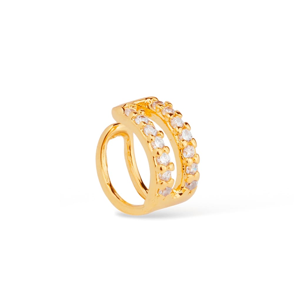Lab-grown Diamond Ear Cuff in Gold_single
