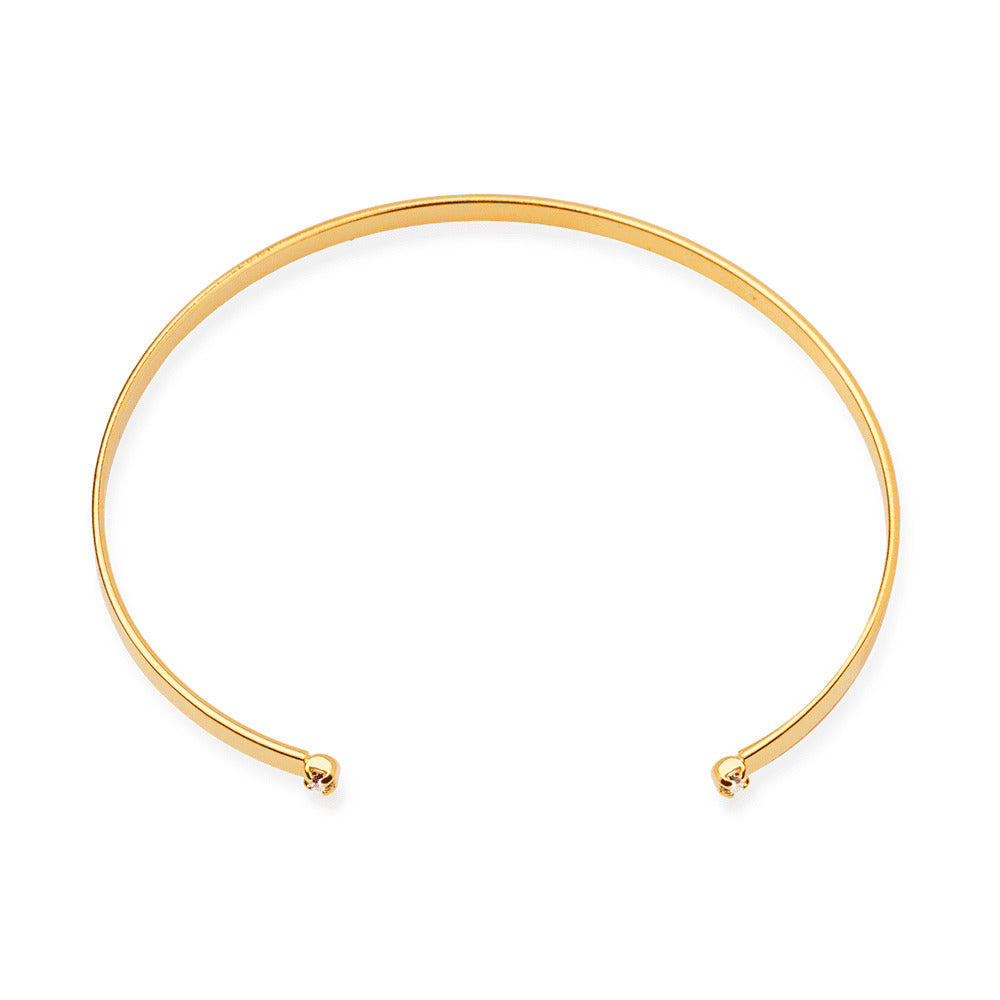 Sparkle Flat Cuff Bracelet in Gold_Single