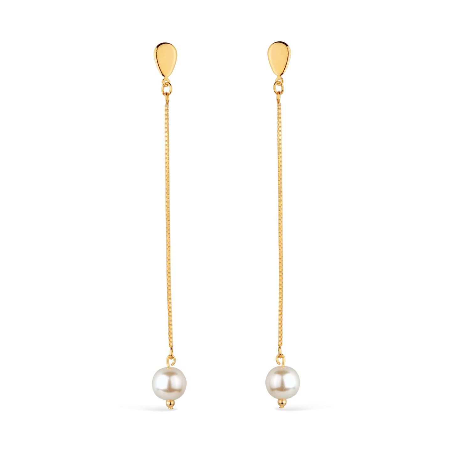 Pearl Drop Earring in Gold_Single