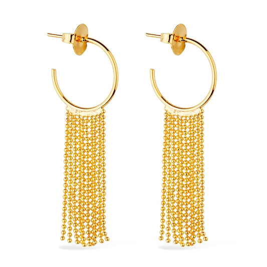 Fringe Hoop Earring in Gold-Single