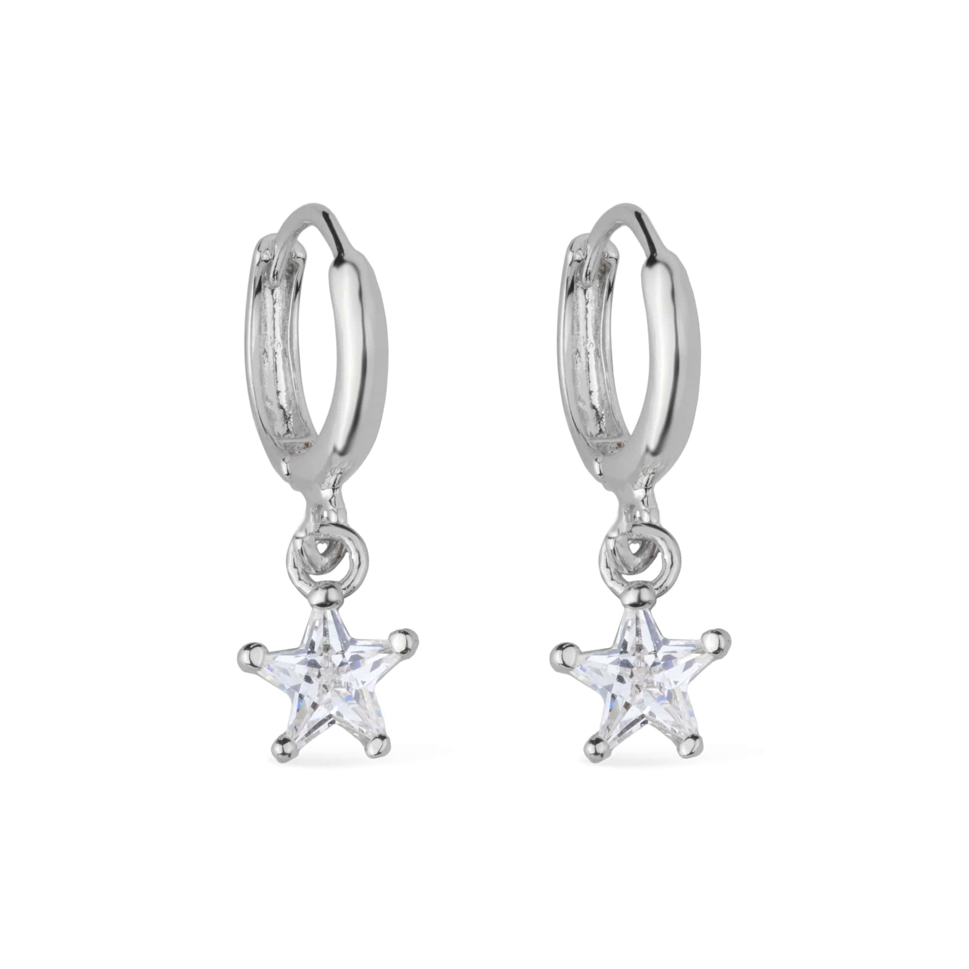 Lab-Grown Diamond Star Huggie Earring in Gold_Single
