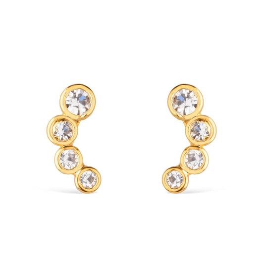 Dots of Light Stud Earring In Gold_Single