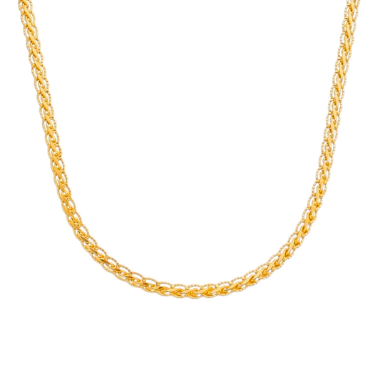 Wheat Chain Necklace in Gold_Single