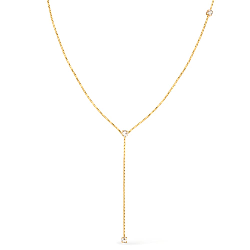 Tie Necklace in Gold_Single