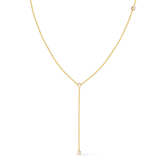 Tie Necklace in Gold_Single