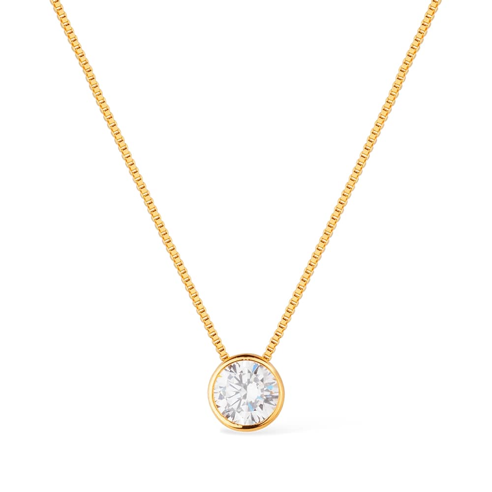 Laboratory-grown Diamond Necklace in Gold_Single