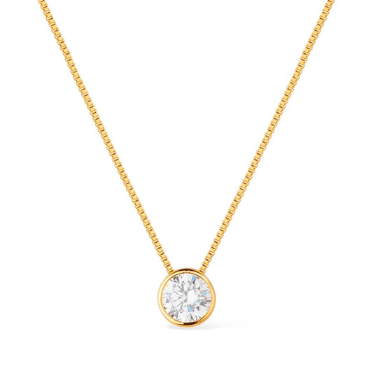 Laboratory-grown Diamond Necklace in Gold_Single