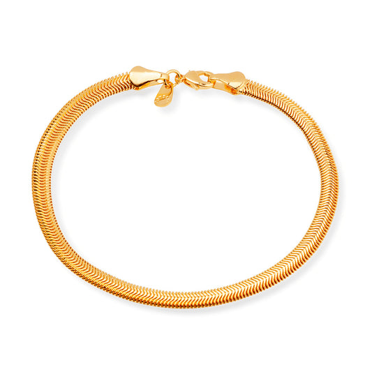 Snake Chain Bracelet in Gold_Single